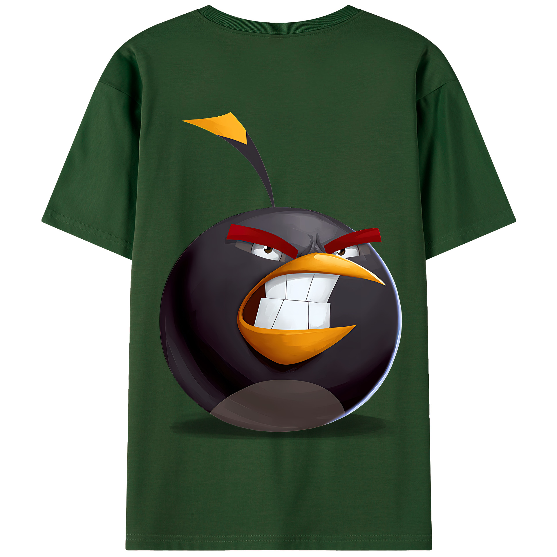 （画像用） Angry Birds アングリーバード 綿100％半袖Tシャツ（背面プリント）